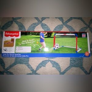 Fisher-Price Little Pro Soccer Goal Set - Red, Blue, White